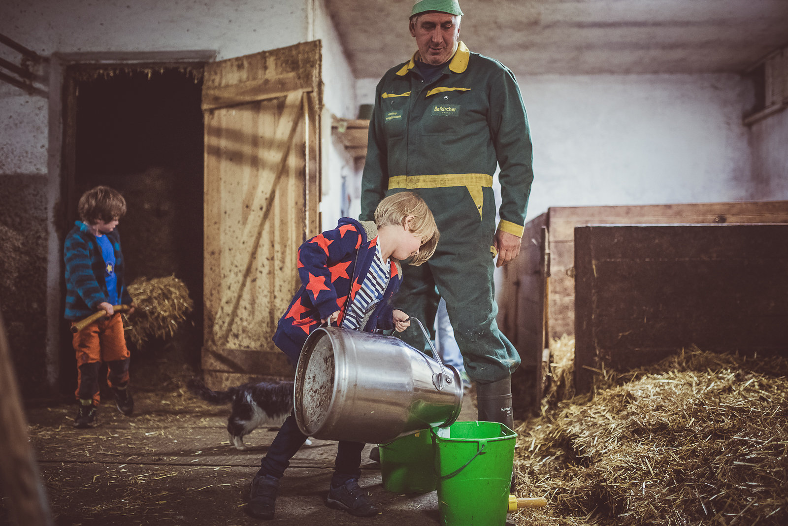 Mithilfe im Stall am Untertrotnerhof