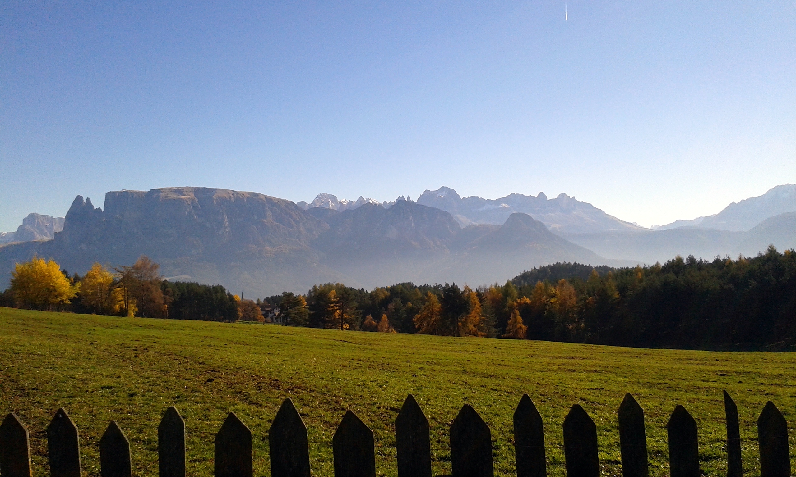 Blick vom Ritten zum Schlern 